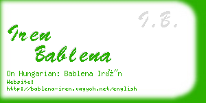 iren bablena business card